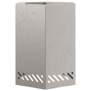 vidaXL Brasero sans fumée marron 38 x 38 x 51 cm Acier résistant aux intempéries