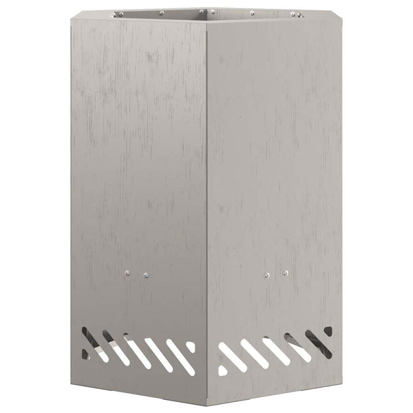 vidaXL Brasero sans fumée marron 38 x 38 x 51 cm Acier résistant aux intempéries