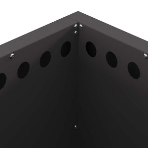 Rauchfreier Feuerkorb Stahl Schwarz 48cm