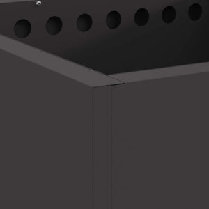 Rauchfreier Feuerkorb Stahl Schwarz 48cm