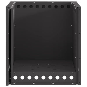 Rauchfreier Feuerkorb Stahl Schwarz 48cm
