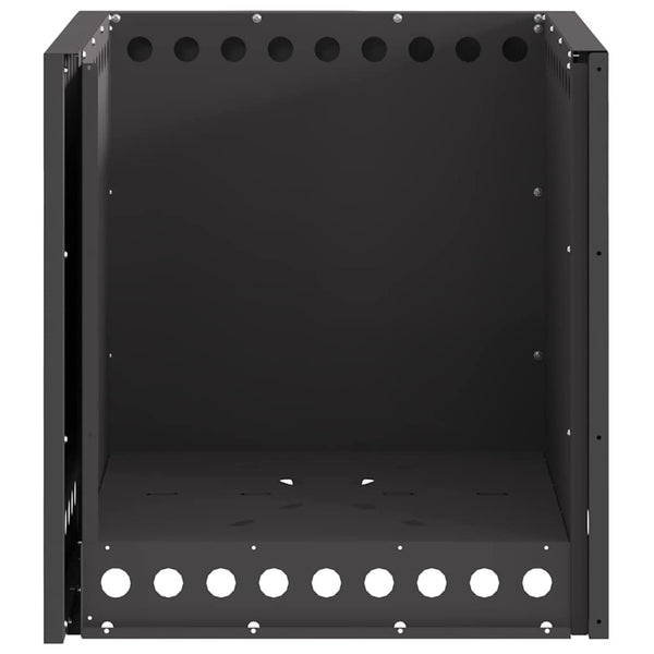 Rauchfreier Feuerkorb Stahl Schwarz 48cm