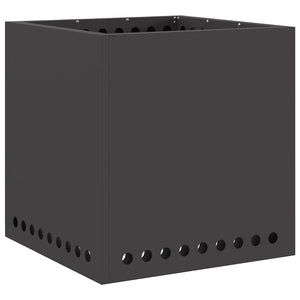 Rauchfreier Feuerkorb Stahl Schwarz 48cm
