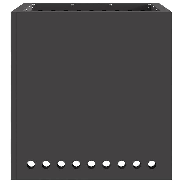 Rauchfreier Feuerkorb Stahl Schwarz 48cm