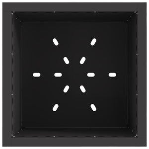 Rauchfreier Feuerkorb Stahl Schwarz 48cm