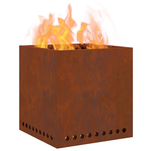 Rauchfreier Feuerkorb aus Stahl, Braun