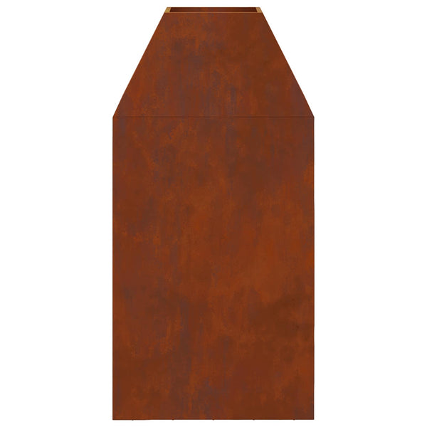 Feuerstelle Braun Wetterfeststahl 50x50x100cm