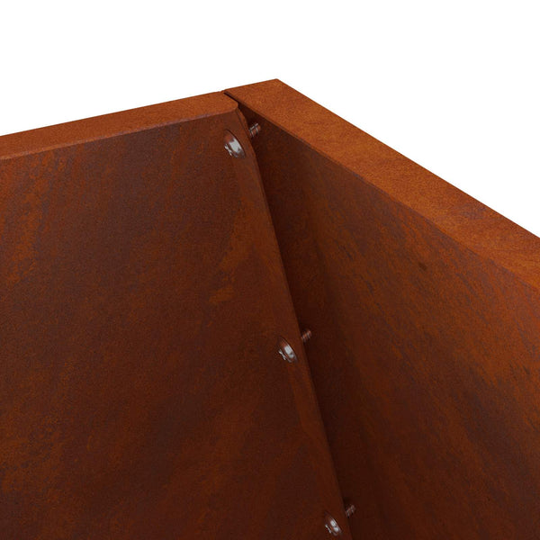 Feuerstelle Braun Wetterstahl 50x50x100cm