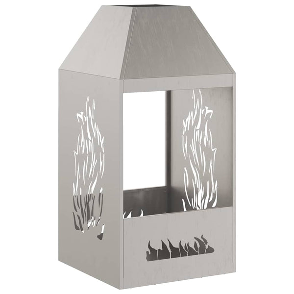 Feuerstelle Braun Wetterstahl 50x50x100cm