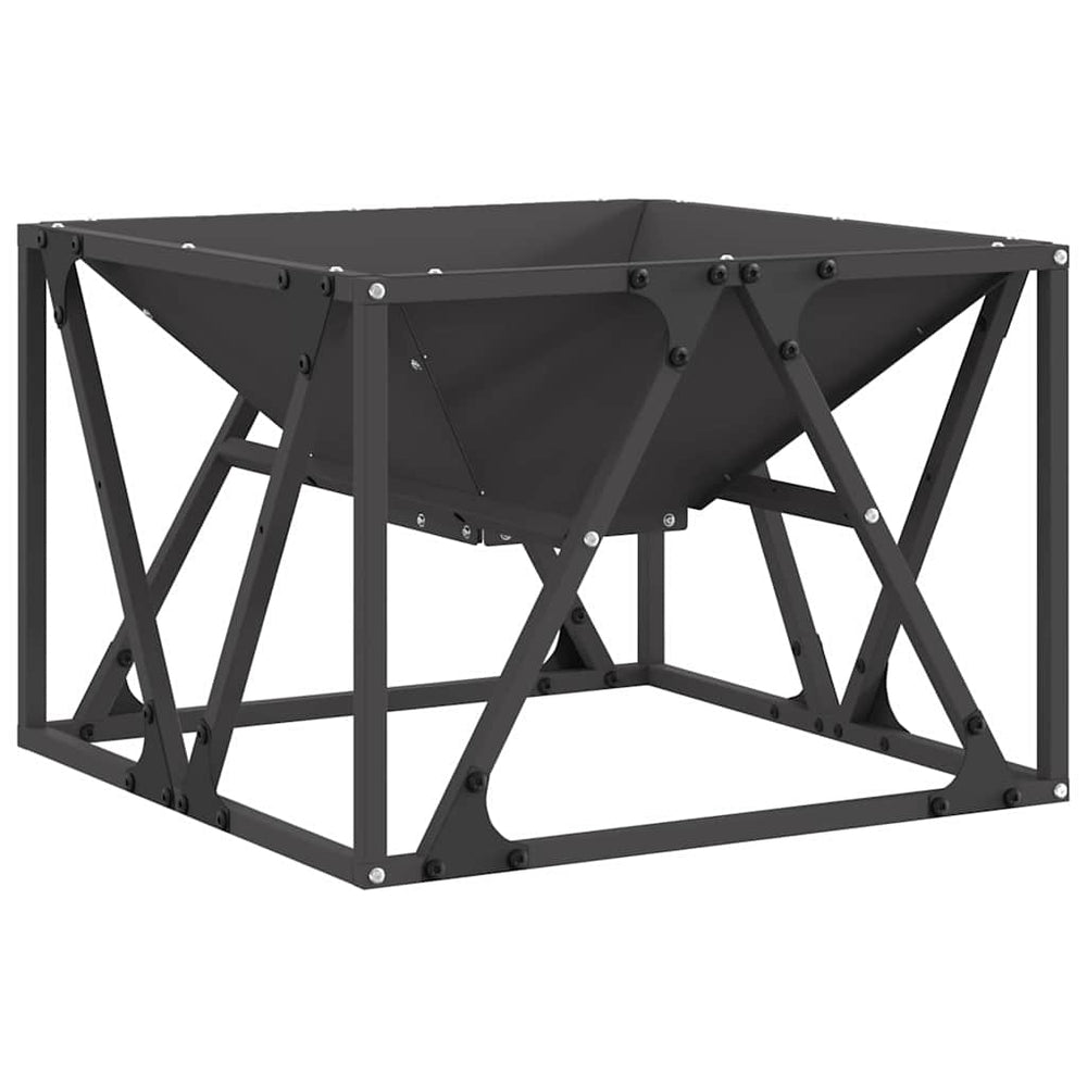 Feuerstelle Stahl Schwarz 50x50 cm
