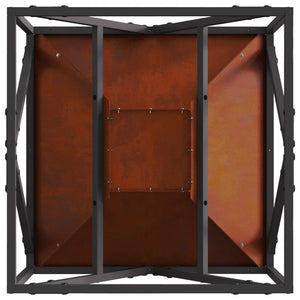 Feuerstelle Braun Wetterfeststahl 50x50x35cm
