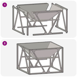 Feuerstelle Braun Wetterfeststahl 50x50x35cm