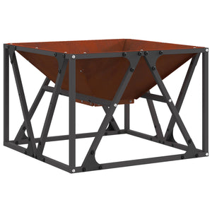 Feuerstelle Braun Wetterfeststahl 50x50x35cm