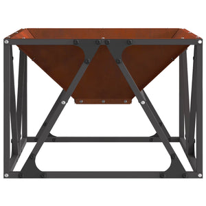 Feuerstelle Braun Wetterfeststahl 50x50x35cm
