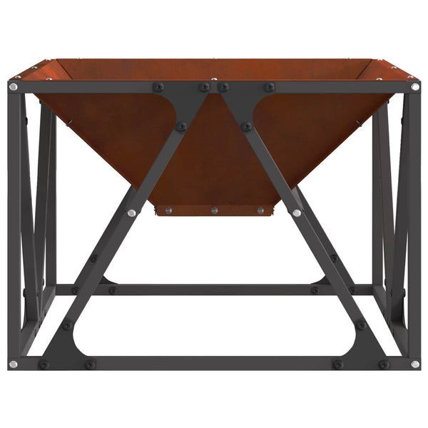 Feuerstelle Braun Wetterfeststahl 50x50x35cm