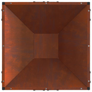 Feuerstelle Braun Wetterfeststahl 50x50x35cm