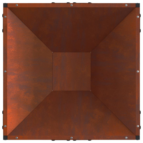 Feuerstelle Braun Wetterfeststahl 50x50x35cm