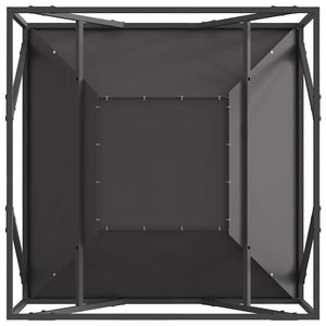 Feuerstelle Schwarz Stahl 80x80 cm