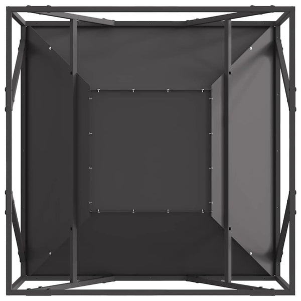 Feuerstelle Schwarz Stahl 80x80 cm