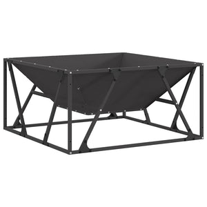 Feuerstelle Schwarz Stahl 80x80 cm