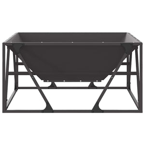 Feuerstelle Schwarz Stahl 80x80 cm