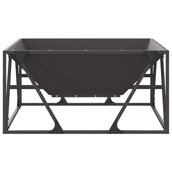Feuerstelle Schwarz Stahl 80x80 cm
