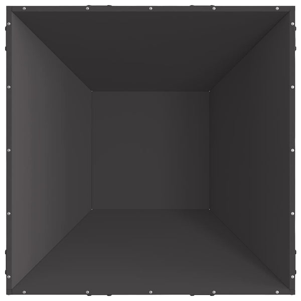 Feuerstelle Schwarz Stahl 80x80 cm