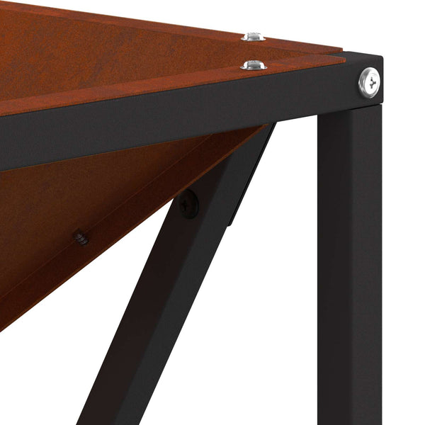 Feuerstelle Braun 80x80 cm aus Wetterfeststahl