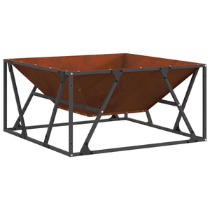 Feuerstelle Braun 80x80 cm aus Wetterfeststahl