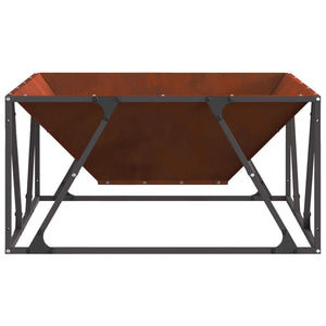 Feuerstelle Braun 80x80 cm aus Wetterfeststahl