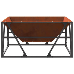 Feuerstelle Braun 80x80 cm aus Wetterfeststahl