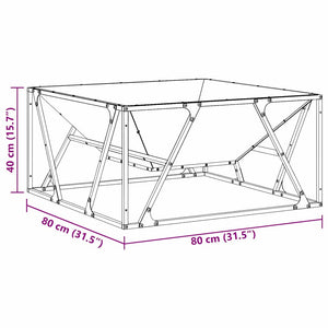 Feuerstelle Braun 80x80 cm aus Wetterfeststahl