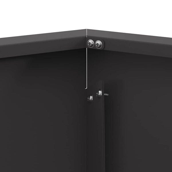 Feuerstelle Schwarz Stahl 75x75 cm