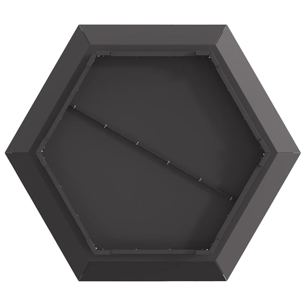 Feuerstelle Schwarz Stahl 75x75 cm