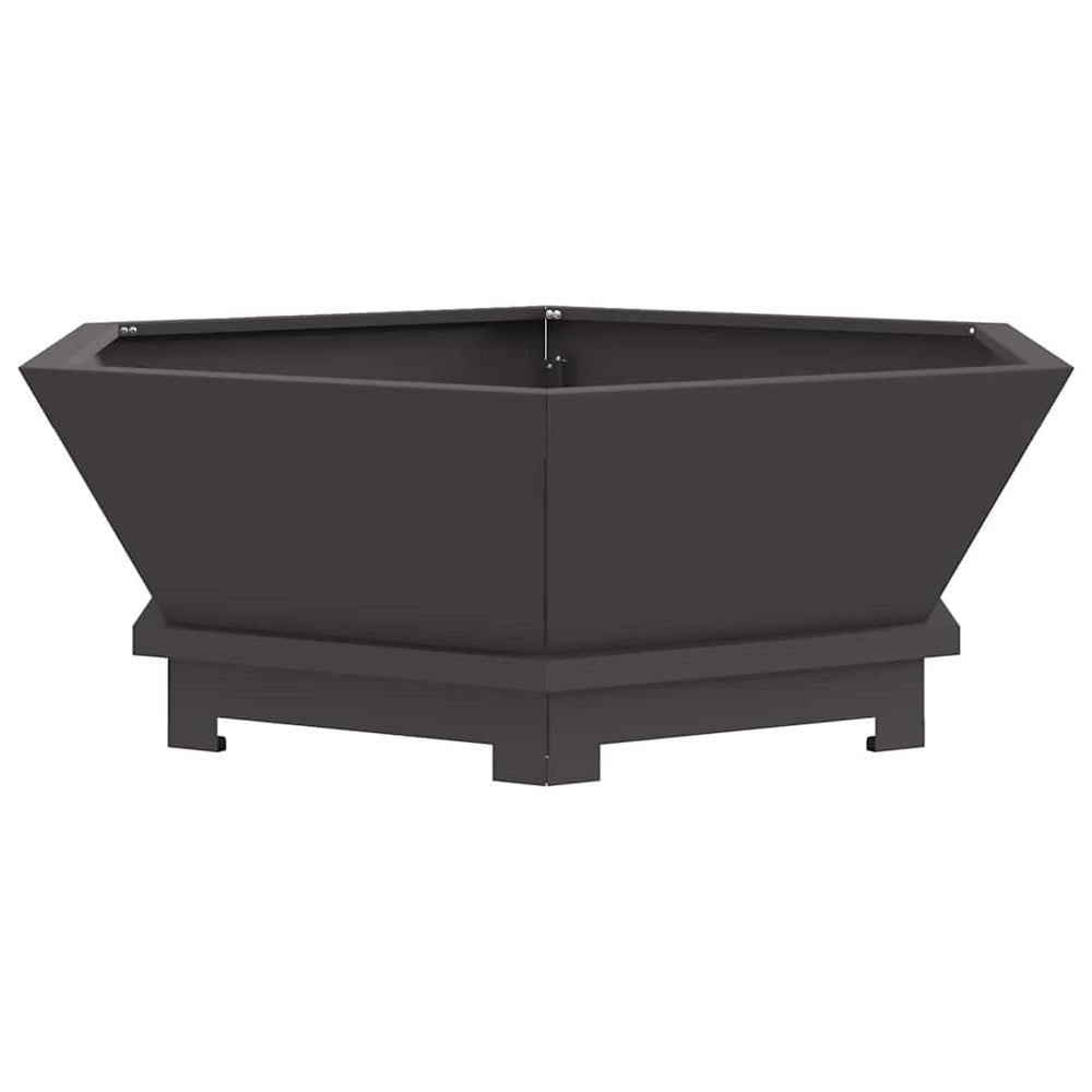 Feuerstelle Schwarz Stahl 75x75 cm
