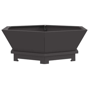 Feuerstelle Schwarz Stahl 75x75 cm