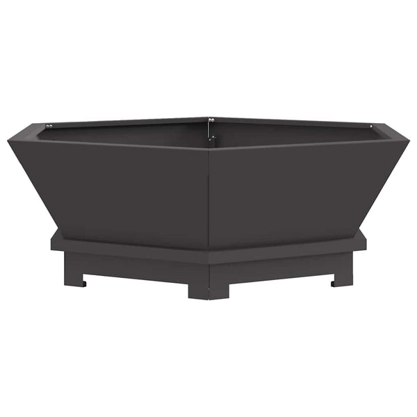 Feuerstelle Schwarz Stahl 75x75 cm