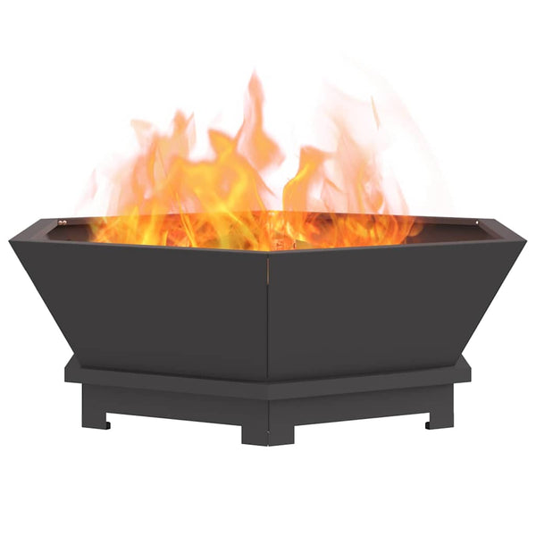 Feuerstelle Schwarz Stahl 75x75 cm