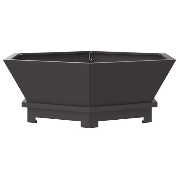 Feuerstelle Schwarz Stahl 75x75 cm