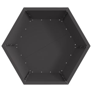 Feuerstelle Schwarz Stahl 75x75 cm