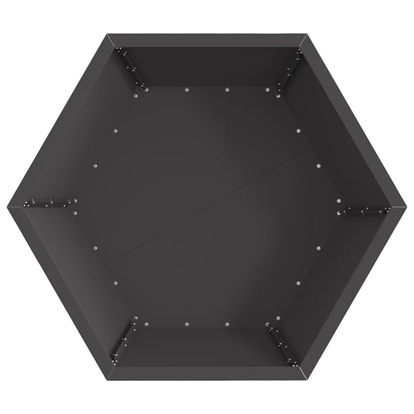 Feuerstelle Schwarz Stahl 75x75 cm