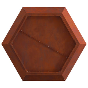 Feuerstelle Braun 75x75cm aus Wetterfeststahl