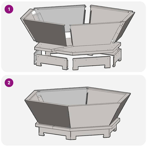 Feuerstelle Braun 75x75cm aus Wetterfeststahl