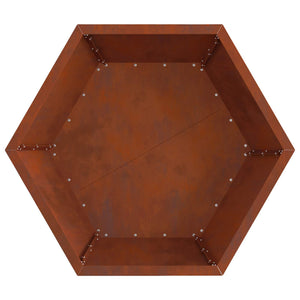 Feuerstelle Braun 75x75cm aus Wetterfeststahl