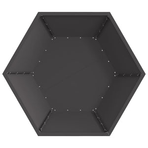 Feuerstelle Schwarz Stahl 100x100 cm