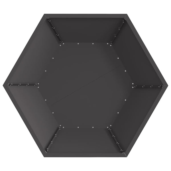 Feuerstelle Schwarz Stahl 100x100 cm