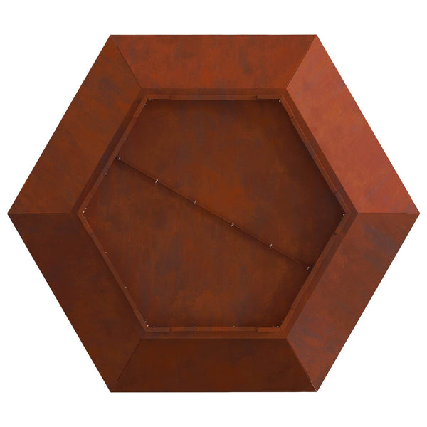 Feuerstelle Braun 100x100 cm aus Stahl