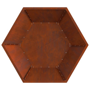 Feuerstelle Braun 100x100 cm aus Stahl