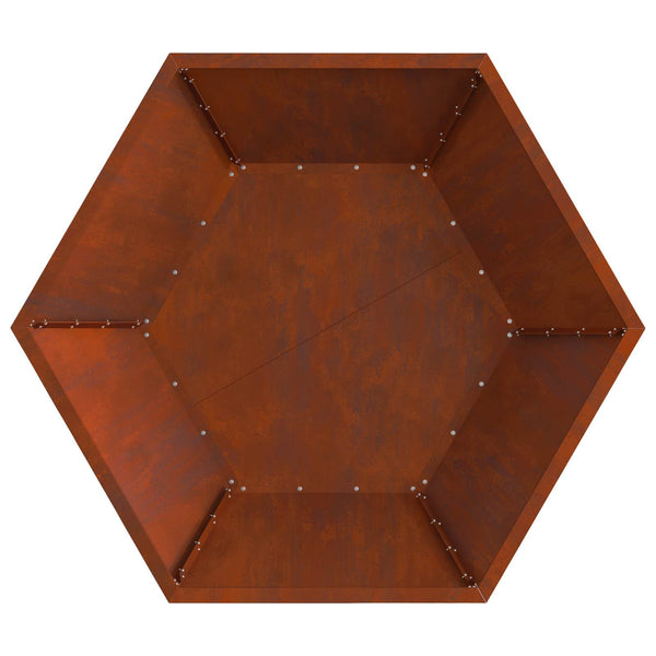 Feuerstelle Braun 100x100 cm aus Stahl