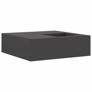 Feuerstelle Schwarz Stahl 100x100x30cm